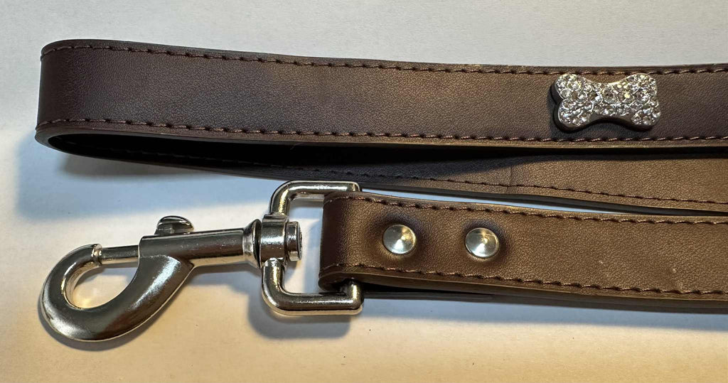 Braune Leine aus Rindsleder