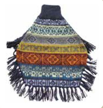 Native Symphony Poncho aus Baby-Alpakawolle