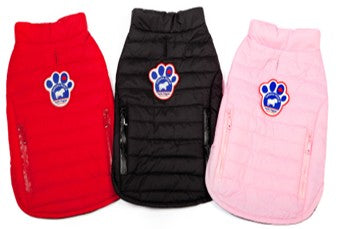 Canada Pooch – Regenweste in Schwarz und Rot