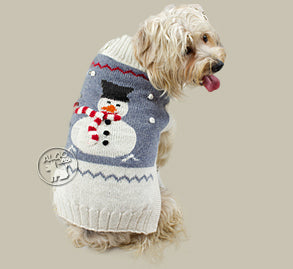 Snowman Pullover aus Baby-Alpakawolle