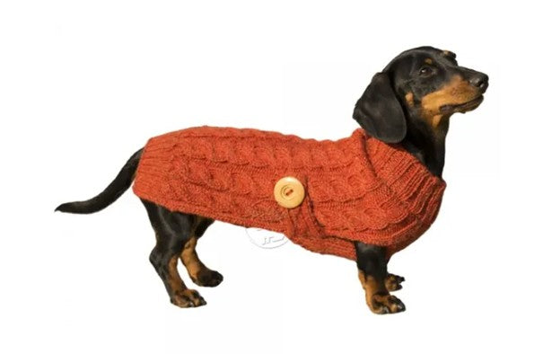 Sweet Wind Orange Pullover aus Baby-Alpakawolle